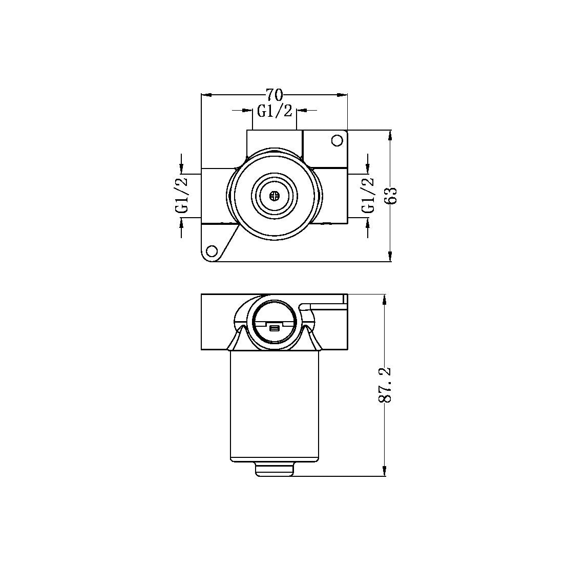 Nero Kara/Opal Progressive Shower Mixer Body Only - NR29238