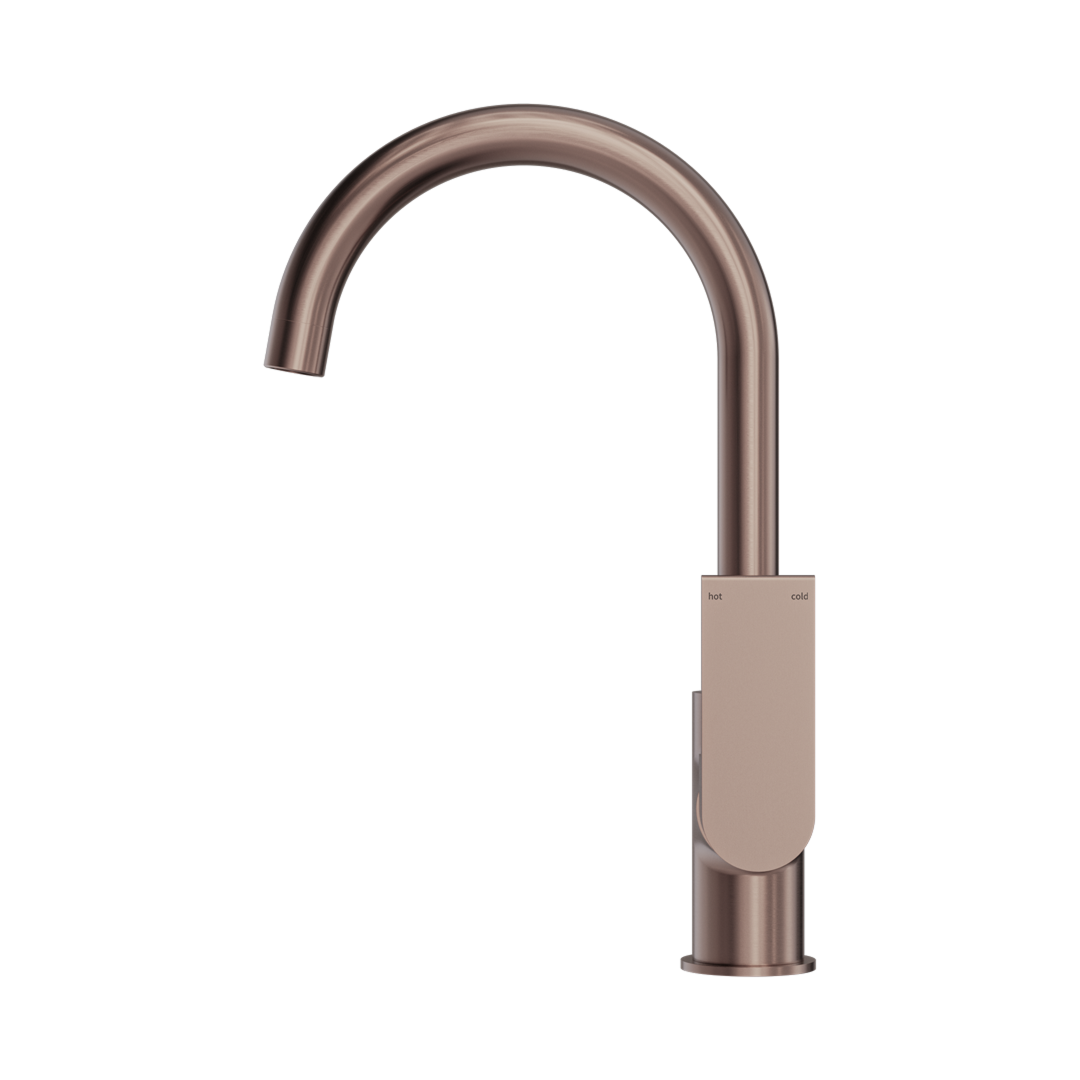 Nero Bianca Kitchen Mixer Gooseneck Spout - LF Brushed Bronze - NR321506BZ