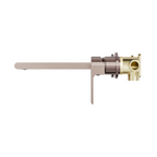 Nero Bianca Wall Basin / Bath Mixer 187mm Set Separate Plate (Includes In-Wall Body) - LF Brushed Bronze - NR321510EBZ