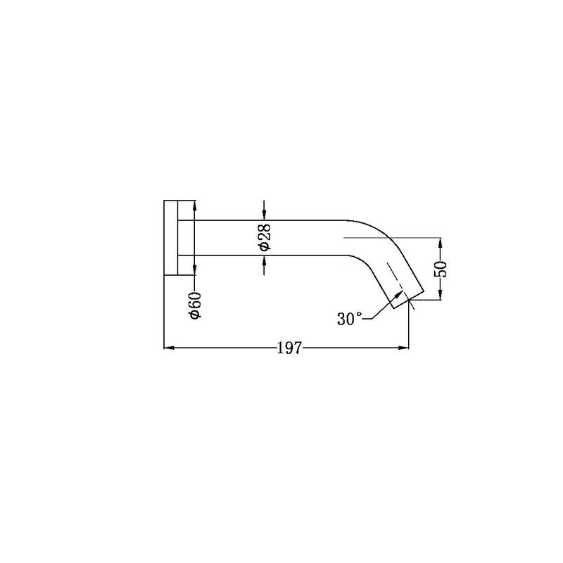 Nero Mecca Wall Mount Sensor Tap - Gun Metal