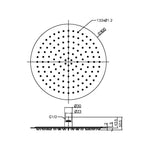 Nero Zen SS316L Round Shower Head - Brushed Gold - NR508041BG