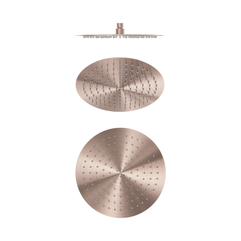 Nero Zen SS316L Round Shower Head - Brushed Bronze