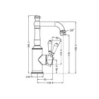 Nero York Basin Mixer With White Porcelain Lever - Aged Brass - NR69210101AB