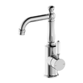Nero York Basin Mixer With White Porcelain Lever - Chrome - NR69210101CH