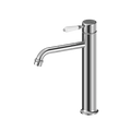 Nero York Straight Tall Basin Mixer With White Porcelain Lever - Chrome - NR692101a01CH