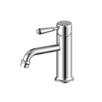 Nero York Straight Basin Mixer With Metal Lever - Chrome - NR692101b02CH