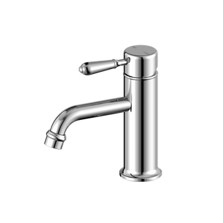 Nero York Straight Basin Mixer With Metal Lever - Chrome - NR692101b02CH