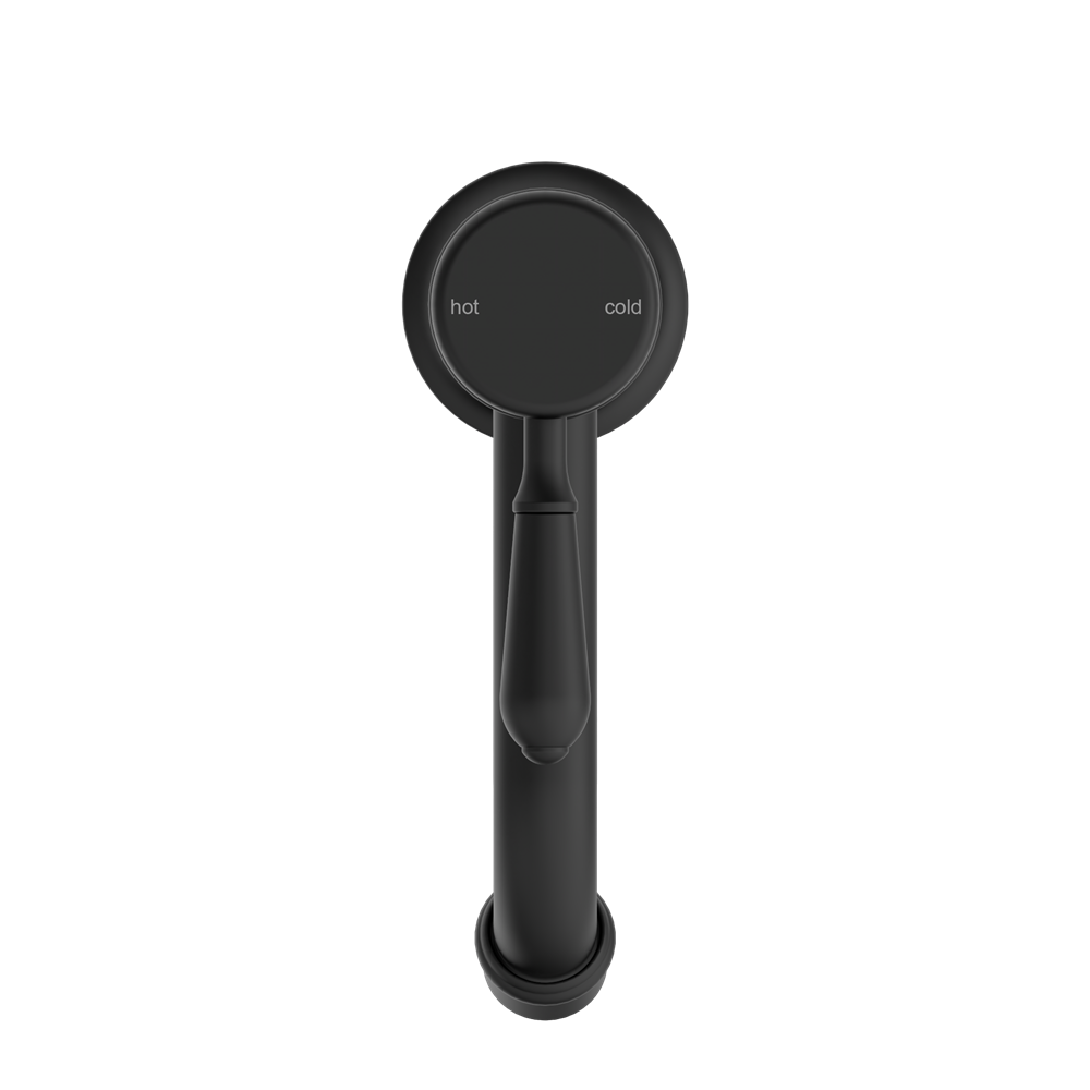 Nero York Straight Basin Mixer With Metal Lever - Matte Black - NR692101b02MB