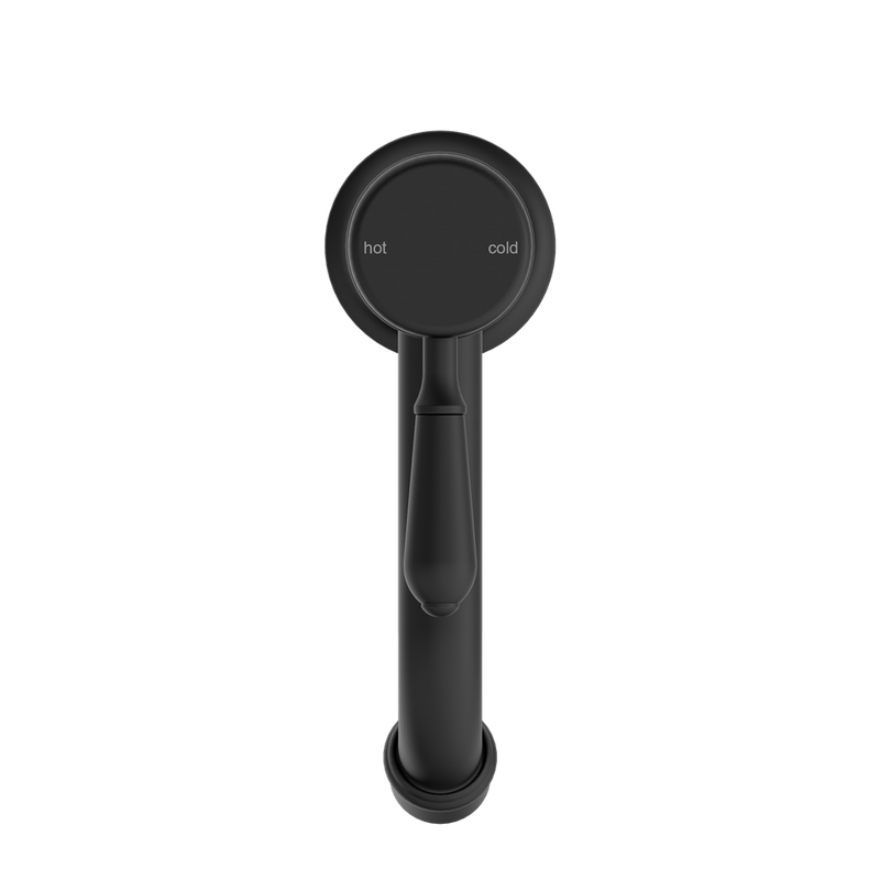 Nero York Straight Basin Mixer With Metal Lever - Matte Black
