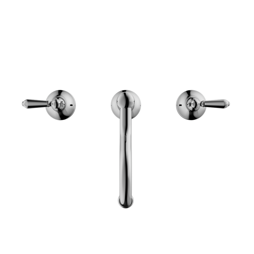 Nero York Basin Set With Metal Lever - Chrome - NR692102a02CH