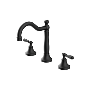 Nero York Basin Set With Metal Lever - Matte Black - NR692102a02MB