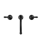 Nero York Basin Set With Metal Lever - Matte Black - NR692102a02MB