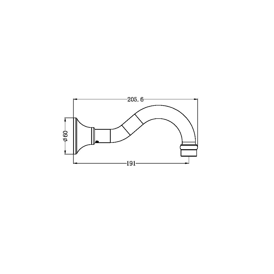 Nero York Basin/Bath Spout Only - Matte Black - NR692103MB