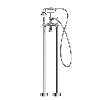 Nero York Freestanding Bath Set With Metal Hand Shower - Chrome - NR692103a02CH