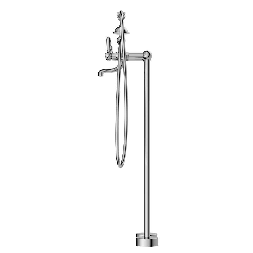 Nero York Freestanding Bath Set With Metal Hand Shower - Chrome - NR692103a02CH