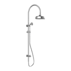 Nero York Twin Shower With White Porcelain Hand Shower - Chrome - NR69210501CH