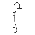 Nero York Twin Shower With White Porcelain Hand Shower - Matte Black - NR69210501MB