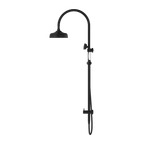 Nero York Twin Shower With White Porcelain Hand Shower - Matte Black - NR69210501MB