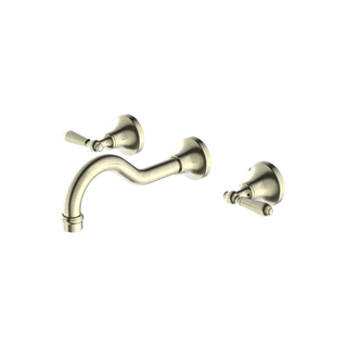 Nero York Wall Basin Set With Metal Lever - Aged Brass - NR692107a02AB