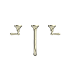 Nero York Wall Basin Set With Metal Lever - Aged Brass - NR692107a02AB