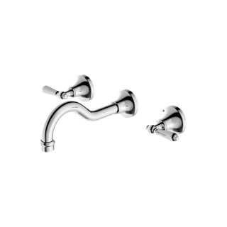 Nero York Wall Basin Set With Metal Lever - Chrome - NR692107a02CH