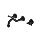 Nero York Wall Basin Set With Metal Lever - Matte Black - NR692107a02MB