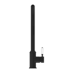 Nero York Pull Out Sink Mixer With Vegie Spray Function With White Porcelain Lever - Matte Black - NR69210801MB