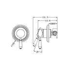 Nero York Shower Mixer With Metal Lever - Matte Black - NR69210902MB