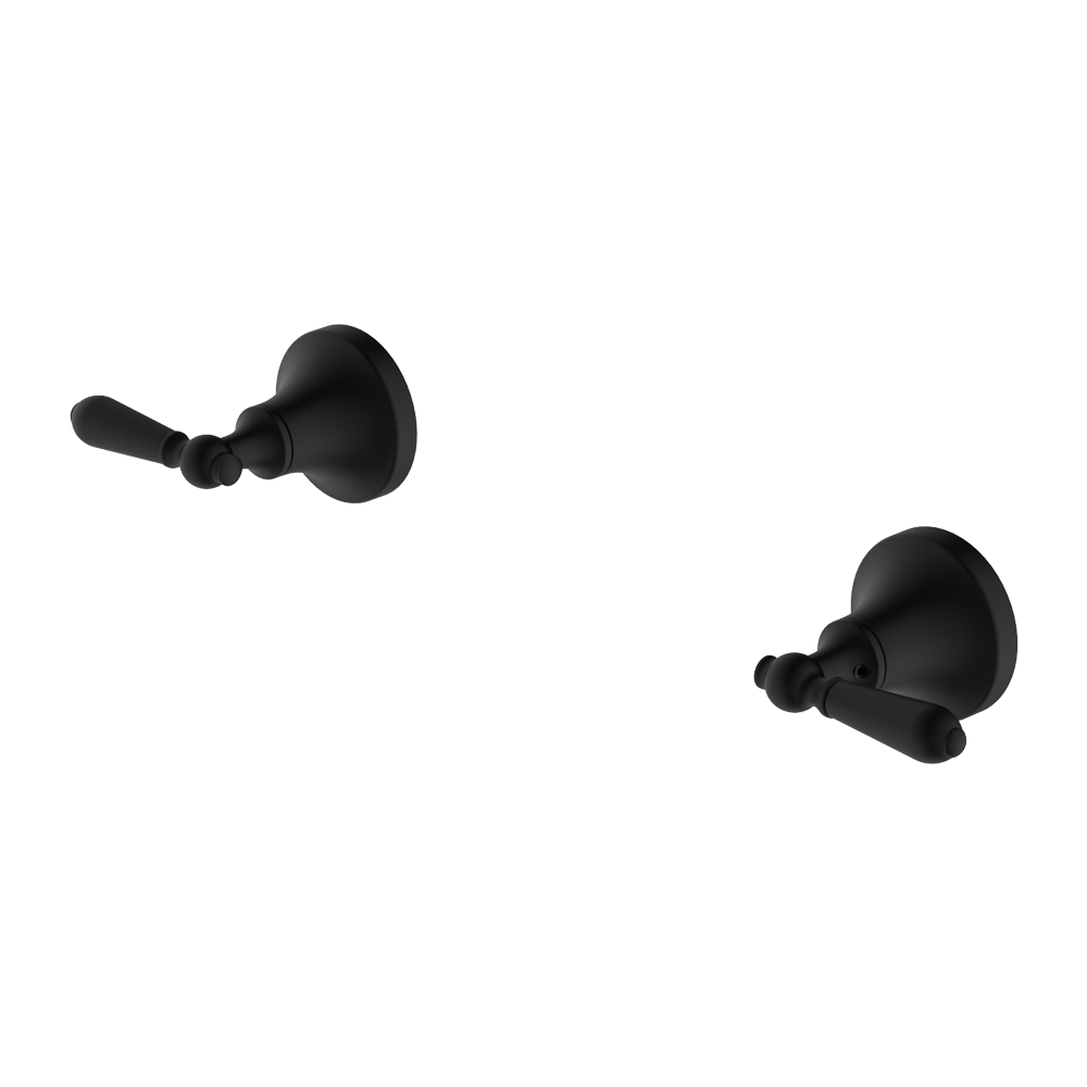 Nero York Wall Top Assemblies With Metal Lever - Matte Black - NR692109b02MB