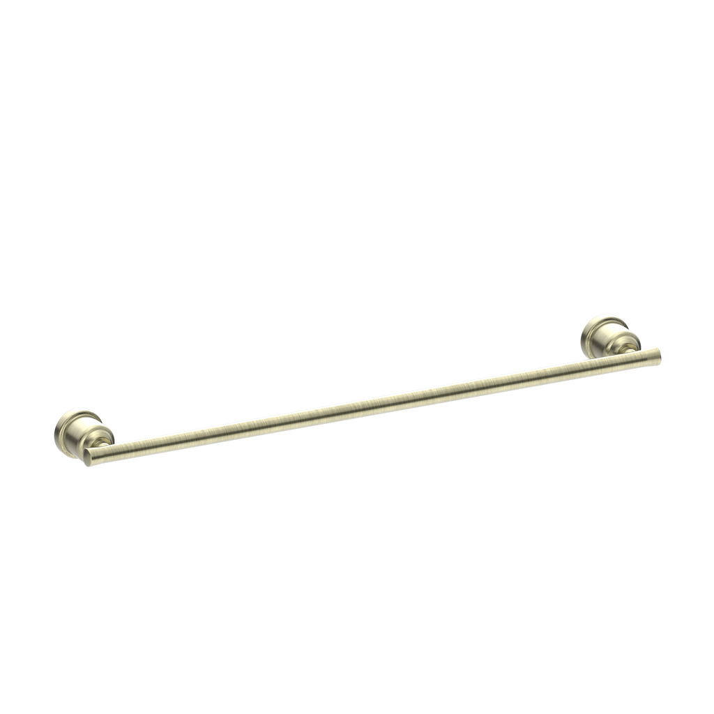 Nero York Single Towel Rail 600mm - Aged Brass - NR6924AB