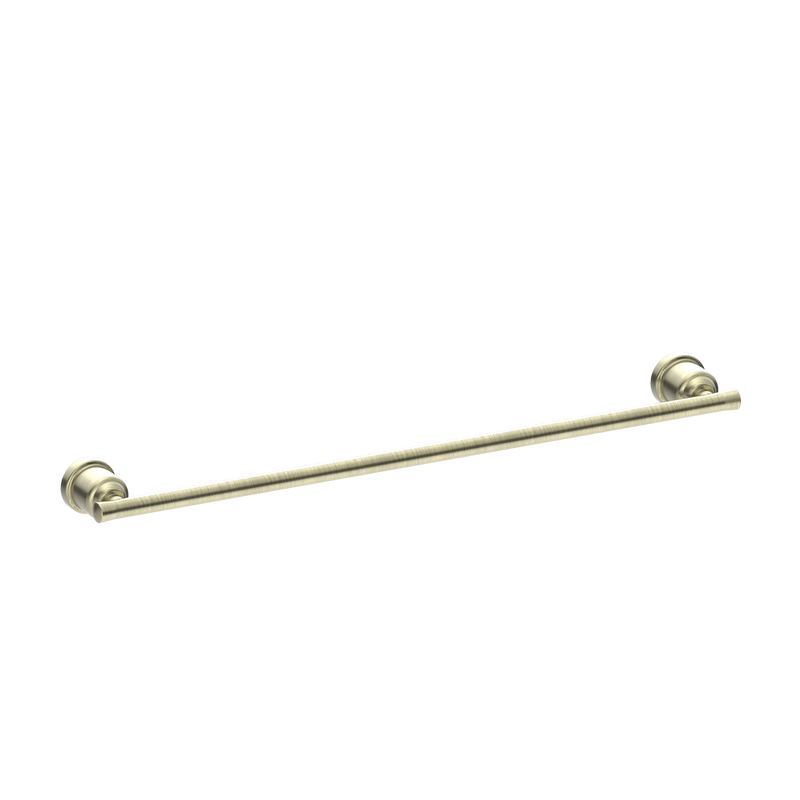 Nero York Single Towel Rail 600mm - Aged Brass