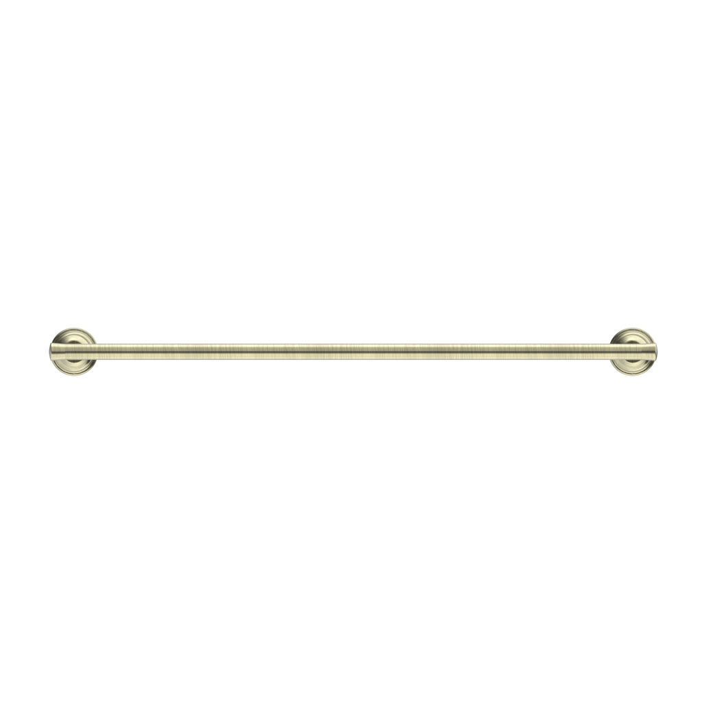 Nero York Single Towel Rail 600mm - Aged Brass - NR6924AB