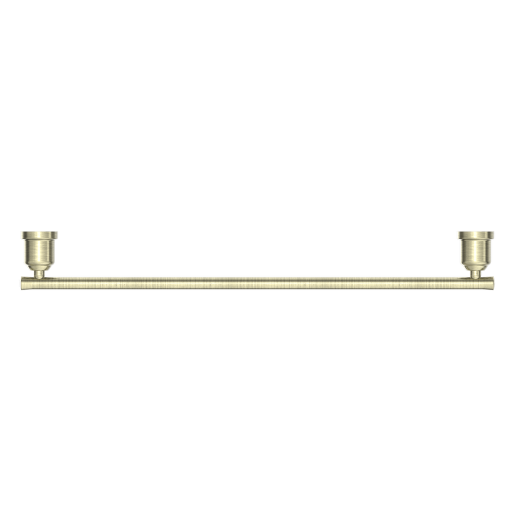 Nero York Single Towel Rail 600mm - Aged Brass - NR6924AB