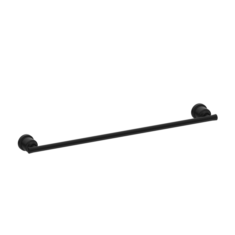 Nero York Single Towel Rail 600mm - Matte Black