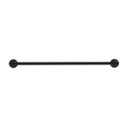 Nero York Single Towel Rail 600mm - Matte Black - NR6924MB