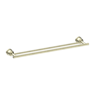 Nero York Double Towel Rail 600mm - Aged Brass - NR6924dAB