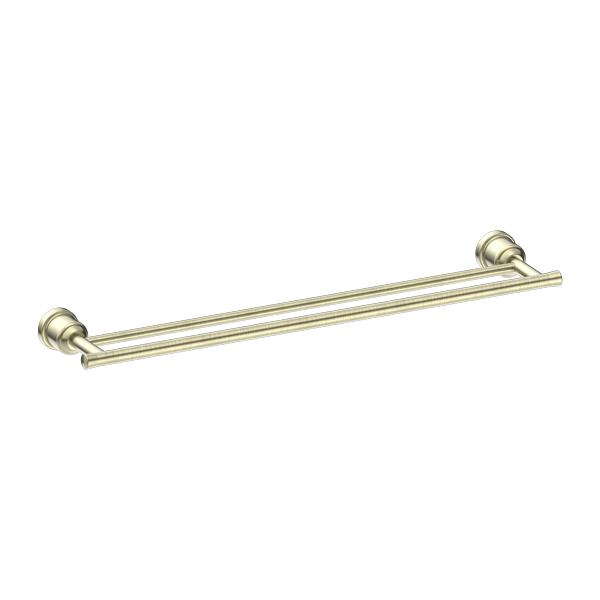 Nero York Double Towel Rail 600mm - Aged Brass - NR6924dAB