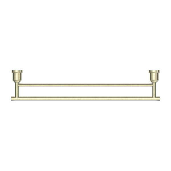 Nero York Double Towel Rail 600mm - Aged Brass - NR6924dAB