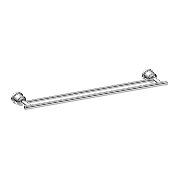 Nero York Double Towel Rail 600mm - Chrome - NR6924dCH