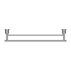 Nero York Double Towel Rail 600mm - Chrome - NR6924dCH