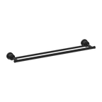 Nero York Double Towel Rail 600mm - Matte Black - NR6924dMB