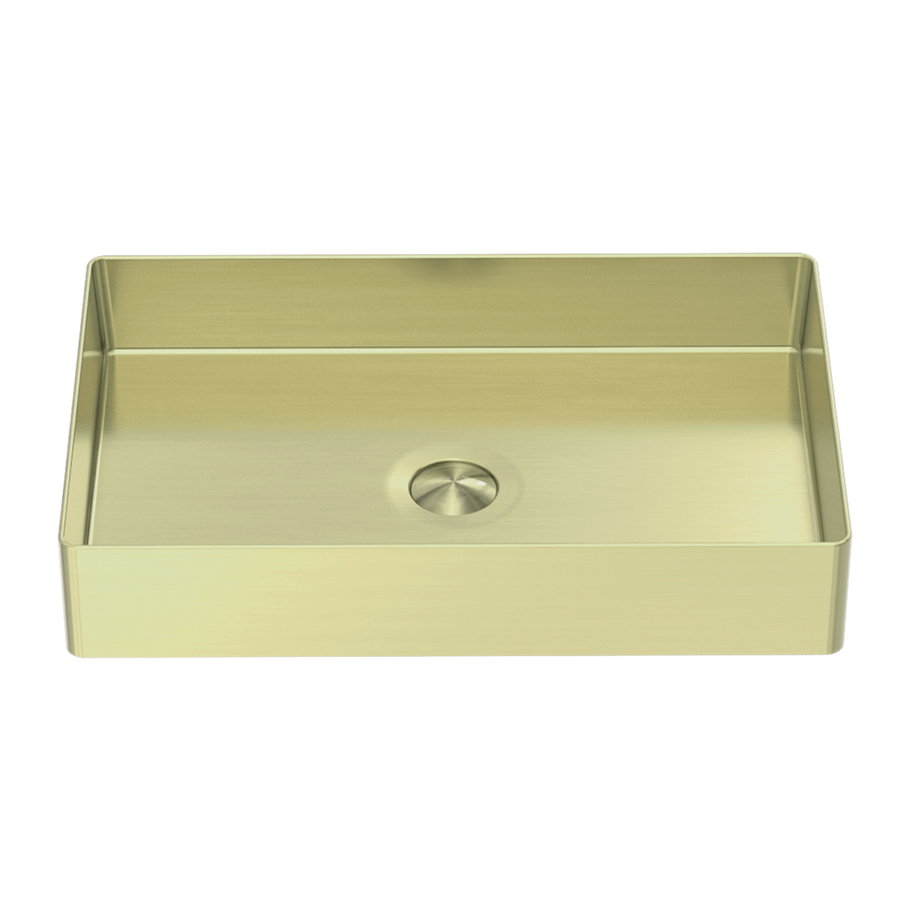 Nero Opal Rectangle Stainless Steel Basin - Brushed Gold - NRB3555BG