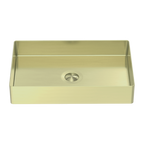 Nero Opal Rectangle Stainless Steel Basin - Brushed Gold - NRB3555BG