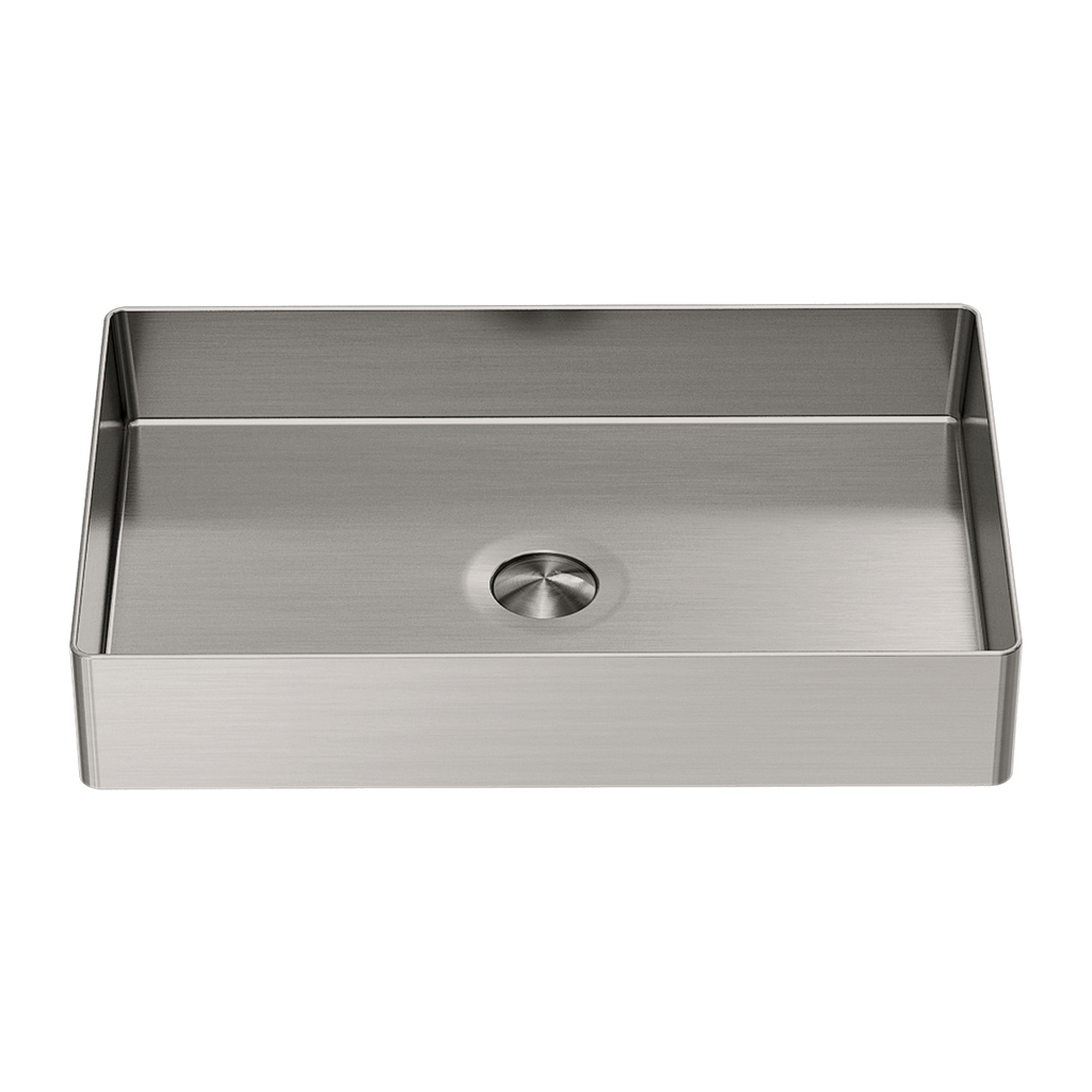 Nero Opal Rectangle Stainless Steel Basin - Brushed Nickel - NRB3555BN