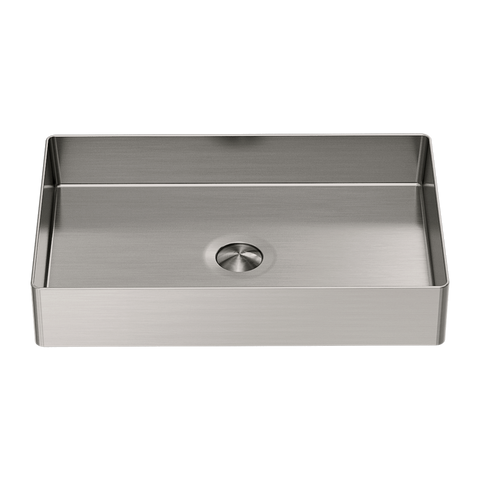 Nero Opal Rectangle Stainless Steel Basin - Brushed Nickel