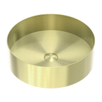 Nero Opal Round 400mm Stainless Steel Basin - Brushed Gold - NRB401rBG