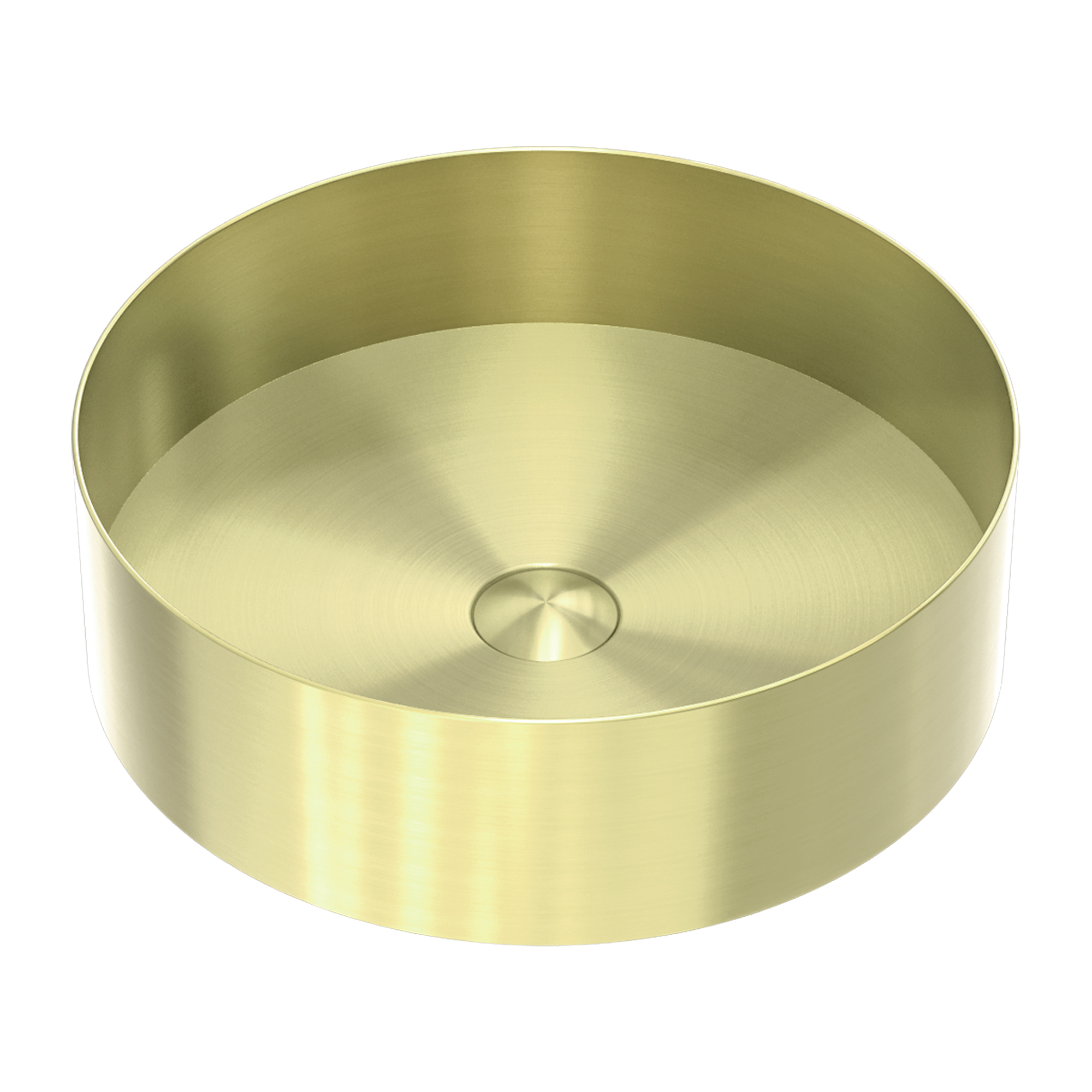 Nero Opal Round 400mm Stainless Steel Basin - Brushed Gold - NRB401rBG