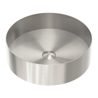 Nero Opal Round 400mm Stainless Steel Basin - Brushed Nickel - NRB401rBN