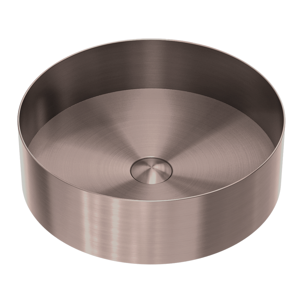 Nero Opal Round 400mm Stainless Steel Basin - Brushed Bronze - NRB401rBZ