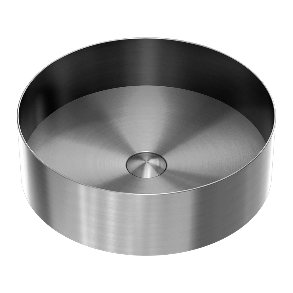Nero Opal Round 400mm Stainless Steel Basin - Graphite - NRB401rGR